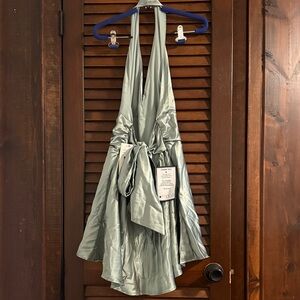 Elegant Sage Green Mini Dress